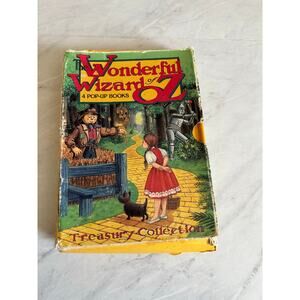 Vtg Wonderful Wizard of Oz Pop-Up Book set 4 treasury collection series pastel